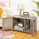 Litter Box Enclosure — Cat Litter Box Furniture with Removable Divider