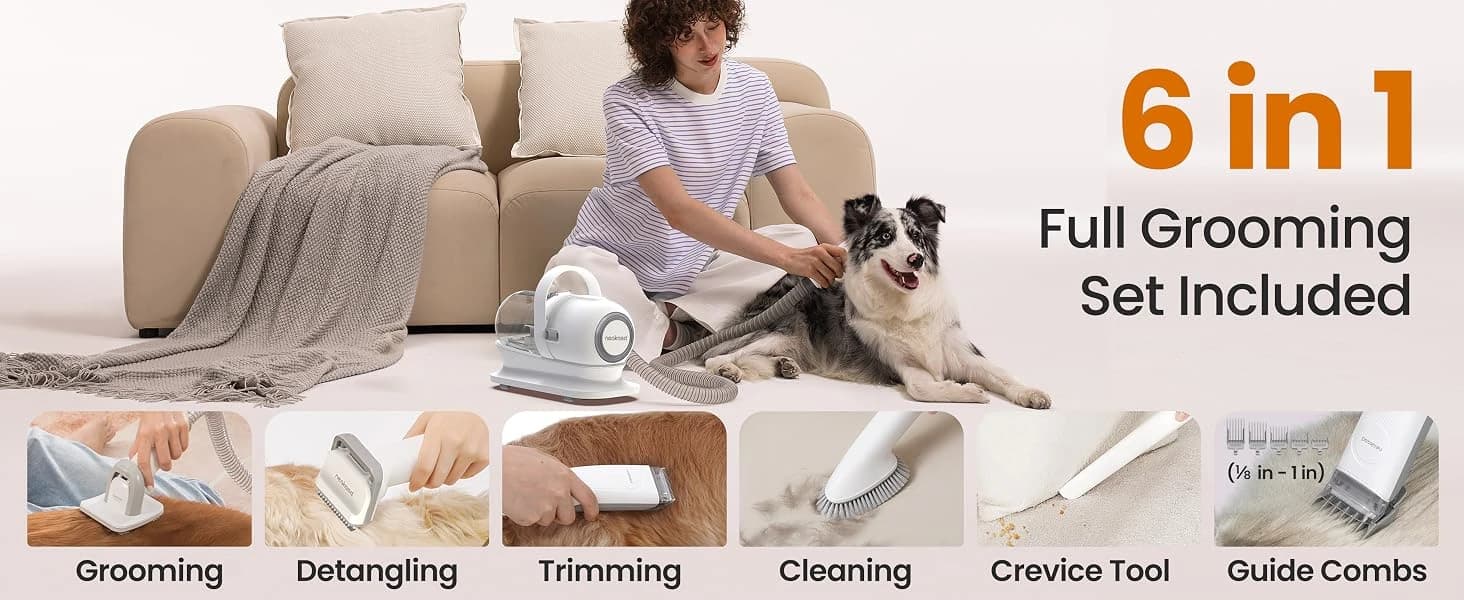 P1 Pro Dog Grooming Vacuum — 6-in-1 Kit — product details