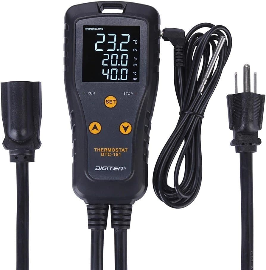 110V 15A Temperature Controller DTC151 Plug in Thermostat Outlet Digital Temperature Controller for Heat Mat