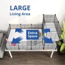 Guinea Pig Cage — Indoor Habitat Cage with Waterproof Plastic Bottom