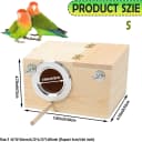 Parakeet Nesting Box — Wood Bird Nest House for Cage