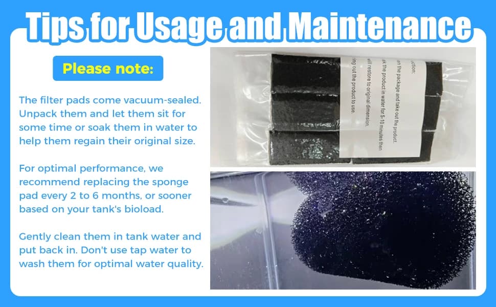 6-Pack Pre-Filter Sponge for Aquarium Shrimp Fry Fish Tank Filter 0.8” Intake — product details