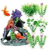 Aquarium Plants — 20 Pack Artificial Fish Tank Plants for Aquarium Decorations (Green) — collection imagery