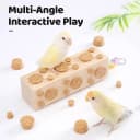 2 Pcs Wooden Bird Chew Toys - 7.9" Hanging Parrot Toys — 92 Detachable Corks