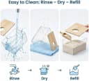 Hamster Sand Bath Box – Clear Acrylic Habitat Bath with Wooden Lid for Dwarf Hamsters