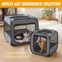 Portable Cat Playpen with Litter Area