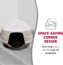 Advanced Hooded Corner Cat Litter Box with Charcoal Filter
