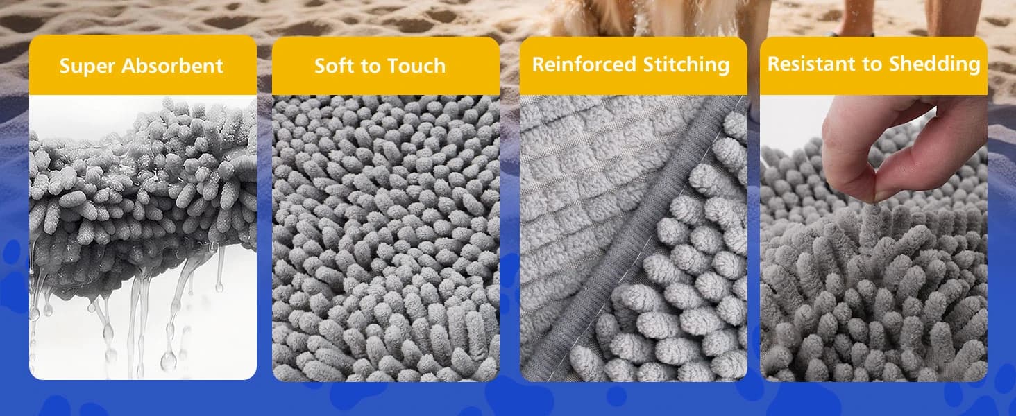 Microfiber Chenille Dog Towel 1 Pack — product details