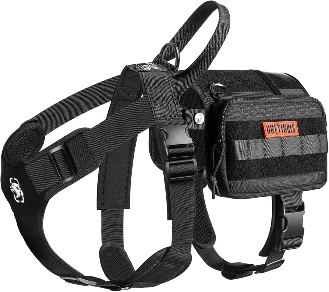 Service Dog Vest Harness, Service Dog Cape Guardian Dog Backpack Harness with Pouches Dog Saddle Bag for Small