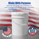 5 Gallon Bucket - Food Grade w/Lid BPA-Free