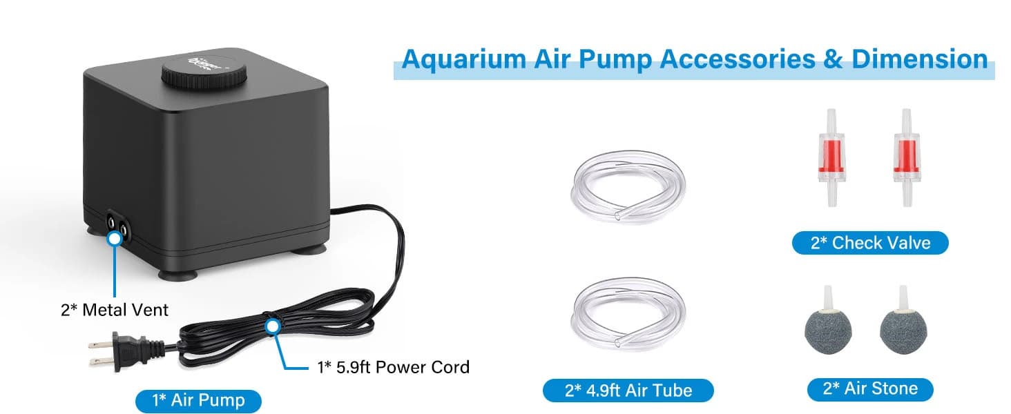 Aquarium Air Pump — Quiet Adjustable Fish Tank Air Pump — collection imagery