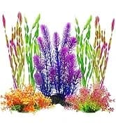 Aquarium Plants — 20 Pack Artificial Fish Tank Plants for Aquarium Decorations (Green) — collection imagery