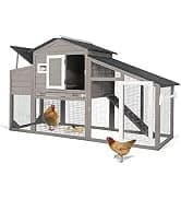Large Wooden Chicken Coop with Run and Wheels — collection imagery