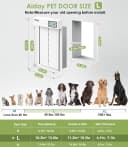 Automatic Dog Door for Wall with Sensor Collars
