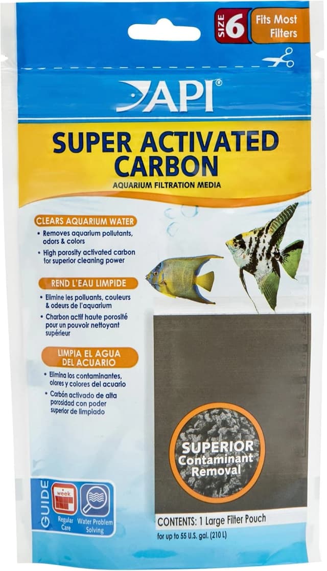 SUPER ACTIVATED CARBON Aquarium Canister Filter Filtration Pouch 1-Count