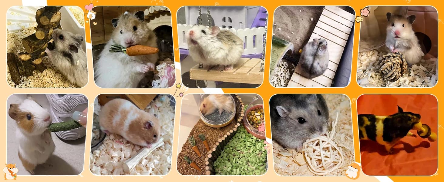 40 PCS Hamster Toys Set — Guinea Pig Toys Enrichment Hamster Tubes and Tunnels — product details