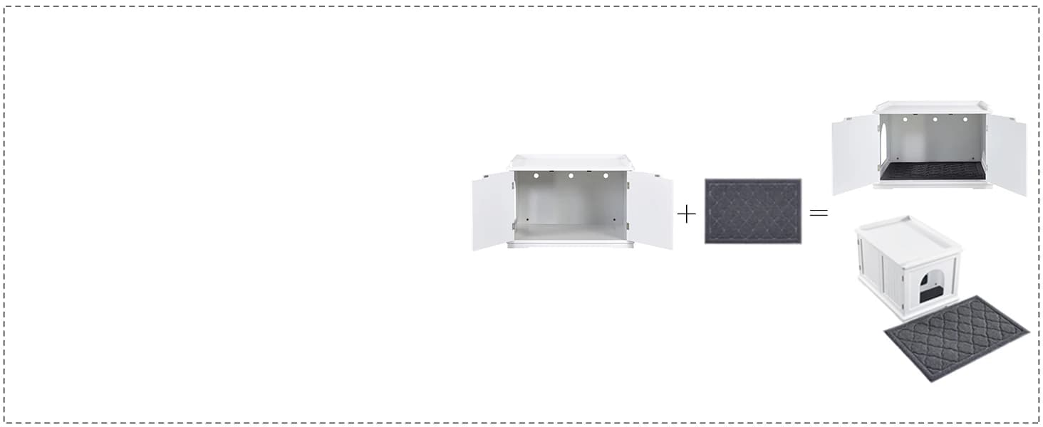 Cat Litter Box Enclosure Furniture — Perfect to use together