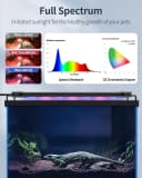 11 W Terrarium Light for 12" to 18" Terrarium Extendable Reptile Tank Light with Full Spectrum Brilliant White — Pattern Name: Basic / Size: 12-18 Inch (11W)