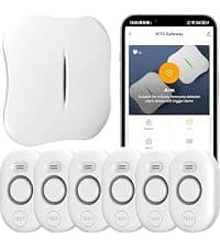 5 Pack Water Leak Detectors for Home — 100dB Water Sensor Alarm for Basement — collection imagery