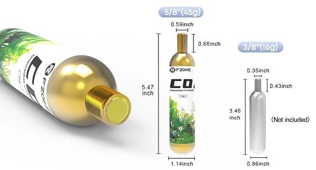 Desktop Aquarium CO2 System,45g CO2 Cartridge,5/8" & 3/8" Compatible — Compact CO2 System