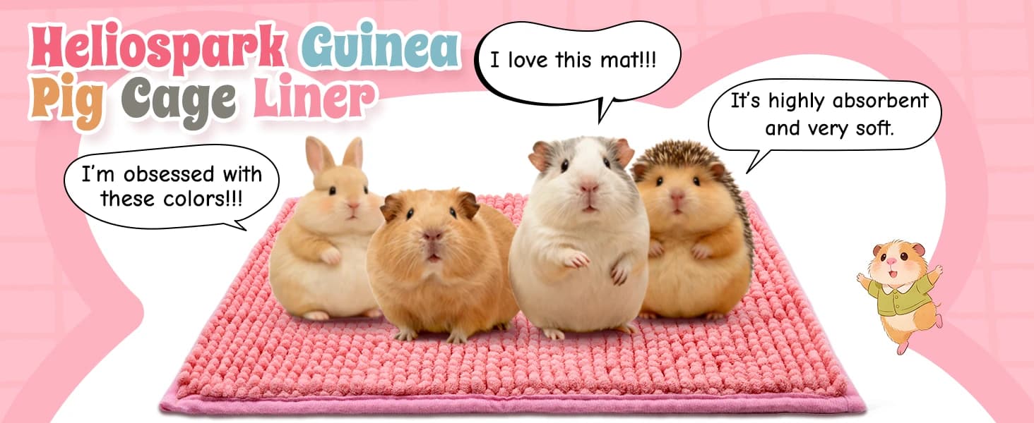 Guinea Pig Cage Liner — 4 PCS Washable Guinea Pig Bedding Fleece Mat — product details