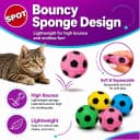 Sponge Soccer Ball Cat Toys for Cats and Kittens - Interactive and Colorful Plush Toy