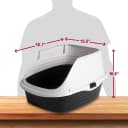 Rimmed Open Cat Litter Box — Wave with High Sides