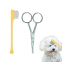 Dog Tear Stain Remover Comb for Small Doggy and Cats Pet Grooming Tool with Round Tip Stainless Steel Mini