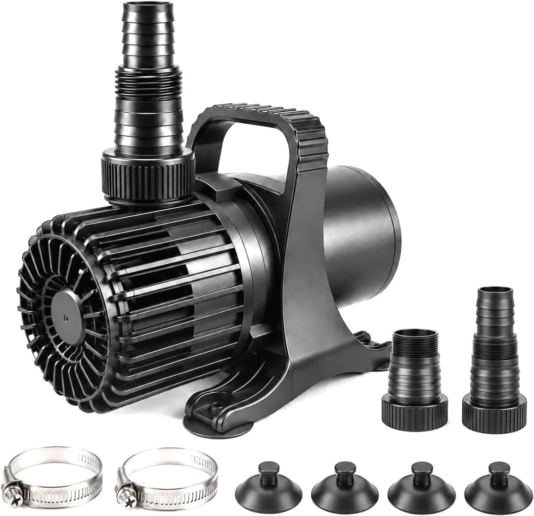 350W 7000 GPH Pond Pump — Ultra Quiet Heavy Duty Submersible Water Pump for Koi Ponds