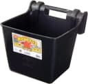 Plastic Hook Over Feeder | Mountable Livestock and Pet Feed Bucket | Horse Feed Bucket | Made in USA | 15 Quarts