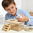 Hamster Sand Bath Box with Wood Cover