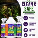 Amazing Reptile and Amphibian Terrarium Cleaner and Odor Eliminator - Just Spray/Wipe - Safely & Easily Removes
