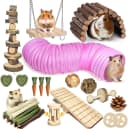 40 PCS Hamster Toys Set — Guinea Pig Toys Enrichment Hamster Tubes and Tunnels