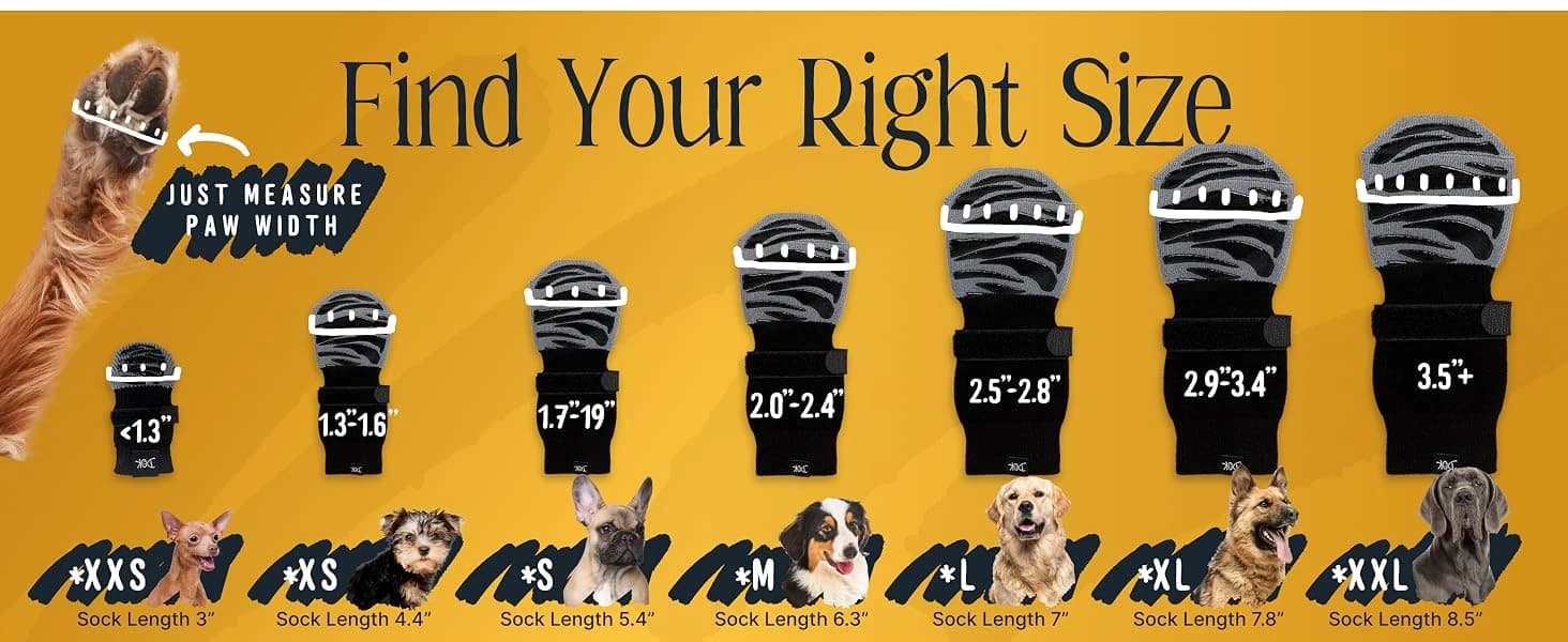 TigerToes Premium Non-Slip Dog Socks for Hardwood Floors - Extra-Thick Grip that Works Even When Twisted — product details
