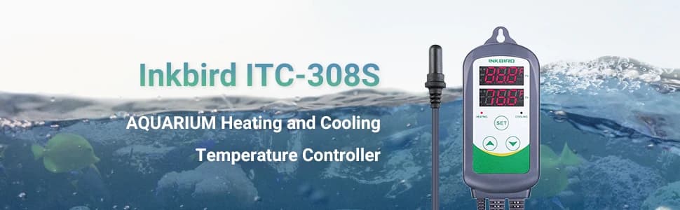 ITC-308S Aquarium Heating and Cooling Dual Stage Temperature Controller Freshwater Saltwater Aquarium Tropical — collection imagery