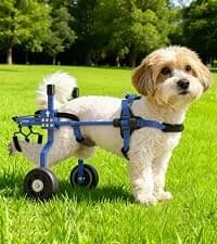 Four-Wheel Dog Mobility Cart with Front and Rear Support — collection imagery