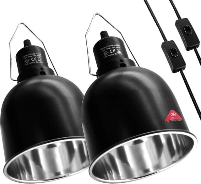 Reptile Light Fixture — 2 Packs 5.5 Inch Deep Dome Lampshade