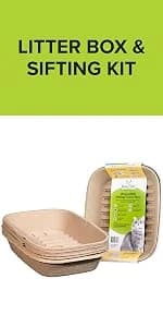 Disposable Cat Litter Box Large, 6 Count, Durable Portable for Travel and Home, Eco-Friendly Disposable Litter — product details