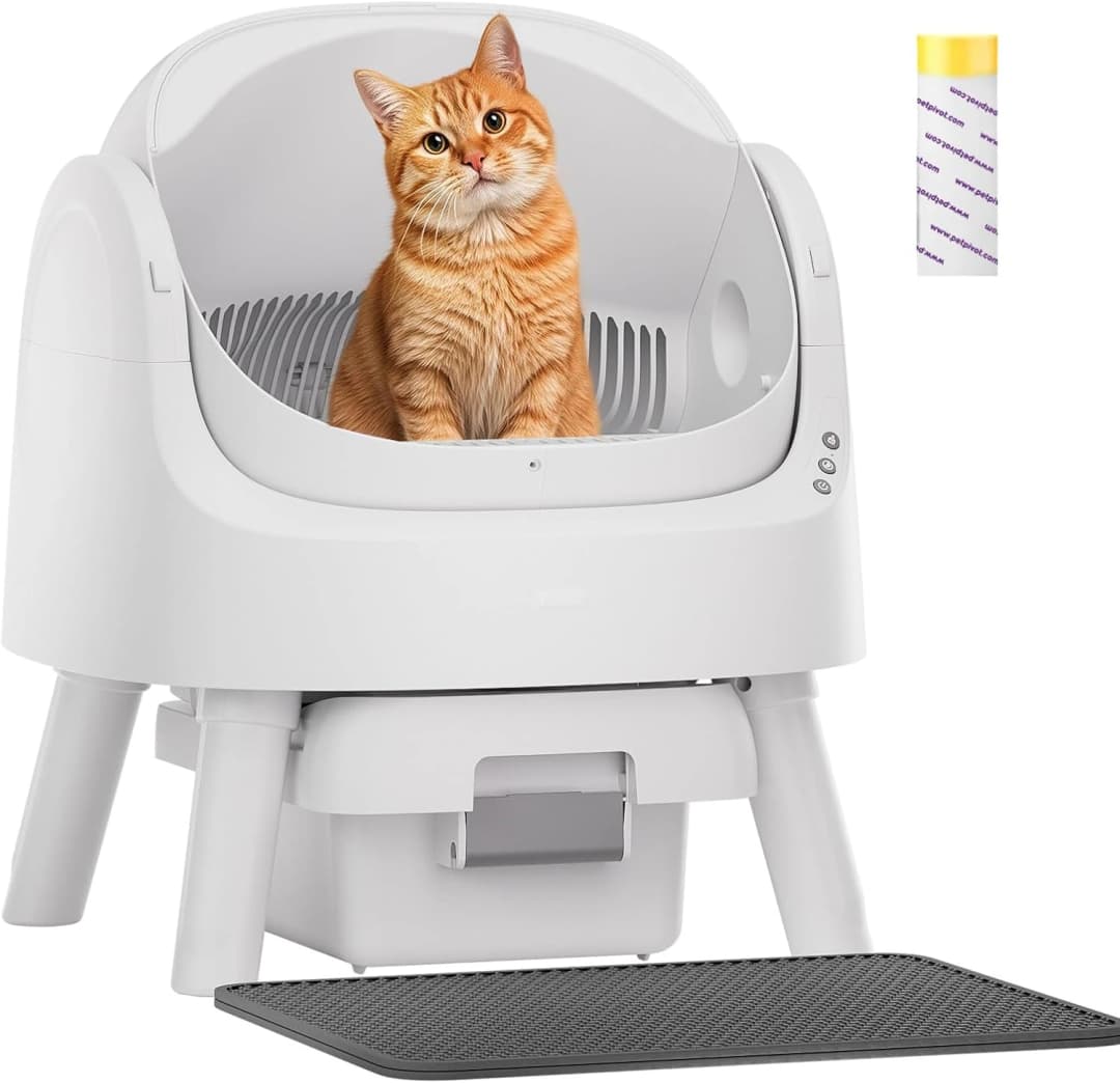 Self Cleaning Litter Box — Open Top Automatic Litter Box for Multiple Cats