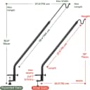 Heavy Duty Deck Hook — 27"-39" Adjustable Metal Deck Railing Hooks for Hanging Bird Feeders