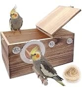 Parakeet Nesting Box — Wood Bird Nest House for Cage — collection imagery