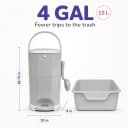Litter Champ Cat Litter Disposal System — Hands-Free Pedal Trash Can