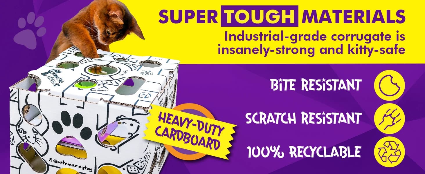 Sliders β Puzzle Toy for Indoor Cats β Treat Box Interactive Maze β Enrichment Feeder β Best Cat Toy Ever! β product details
