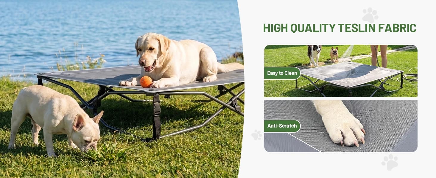 Outdoor Dog Bed — Cooling Elevated Pet Bed Portable Raised Dog Bed with Breathable Mesh — product details