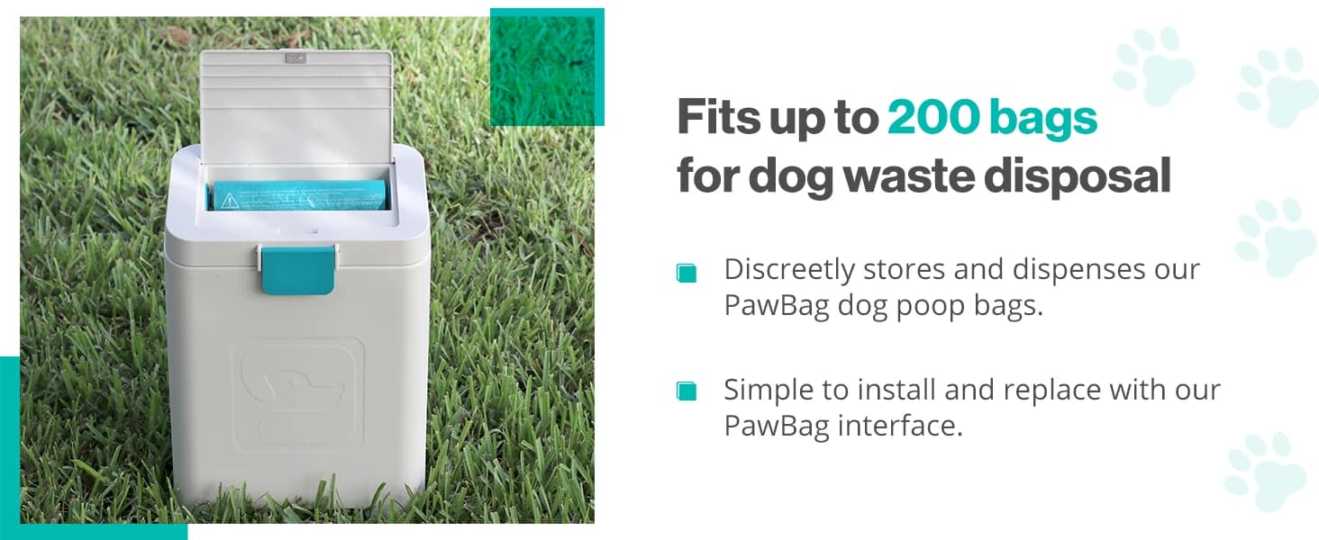 Pet Waste Station with Activated Carbon Filter and DualVent Odor Control - Outdoor Dog Poop Trash Can with 200 — product details