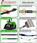 Dog Pooper Scooper — Swivel Bin and Rake Set with 100 Waste Bags
