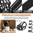Breathable Basket Dog Muzzle for Large Breeds | Adjustable Mask with Reflective Straps | Allows Drinking and