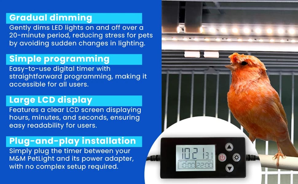 Sunrise and Sunset Timer for Bird Lights — product details