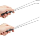 2PCS 10.6" Stainless Steel Aquarium and Reptile Feeding Tweezers