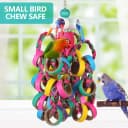 Bird Toys Conure Toys, Bird Parrot Foraging Shredder 24 Pcs Colorful Bagel Chewy Rings for Small Parrots